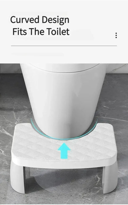 Ergonomic EasySquat – Waterproof & Non-Slip Toilet Foot Stool