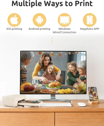 Wireless Wi-Fi Instant Photo Printer 4x6" - with 20 Sheets of Photo Paper