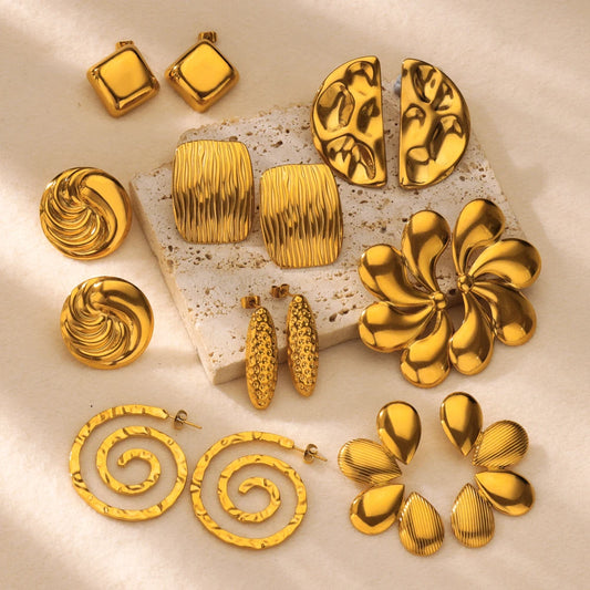 Geometric Gold Earrings Collection: Artistic Statement Jewelry for Any Occasion