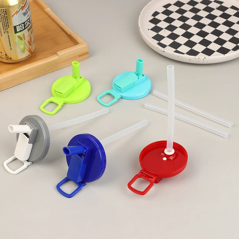 BPA-Free Soda Can Lids & Reusable Straws – Spill-Proof & Eco-Friendly