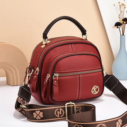 Elegant Multi-Compartment Mini Crossbody Bag for Women