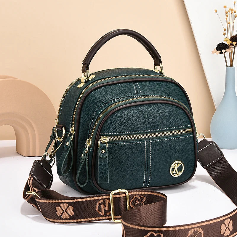 Elegant Multi-Compartment Mini Crossbody Bag for Women