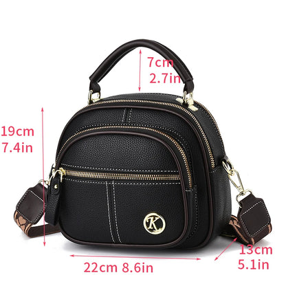 Elegant Multi-Compartment Mini Crossbody Bag for Women