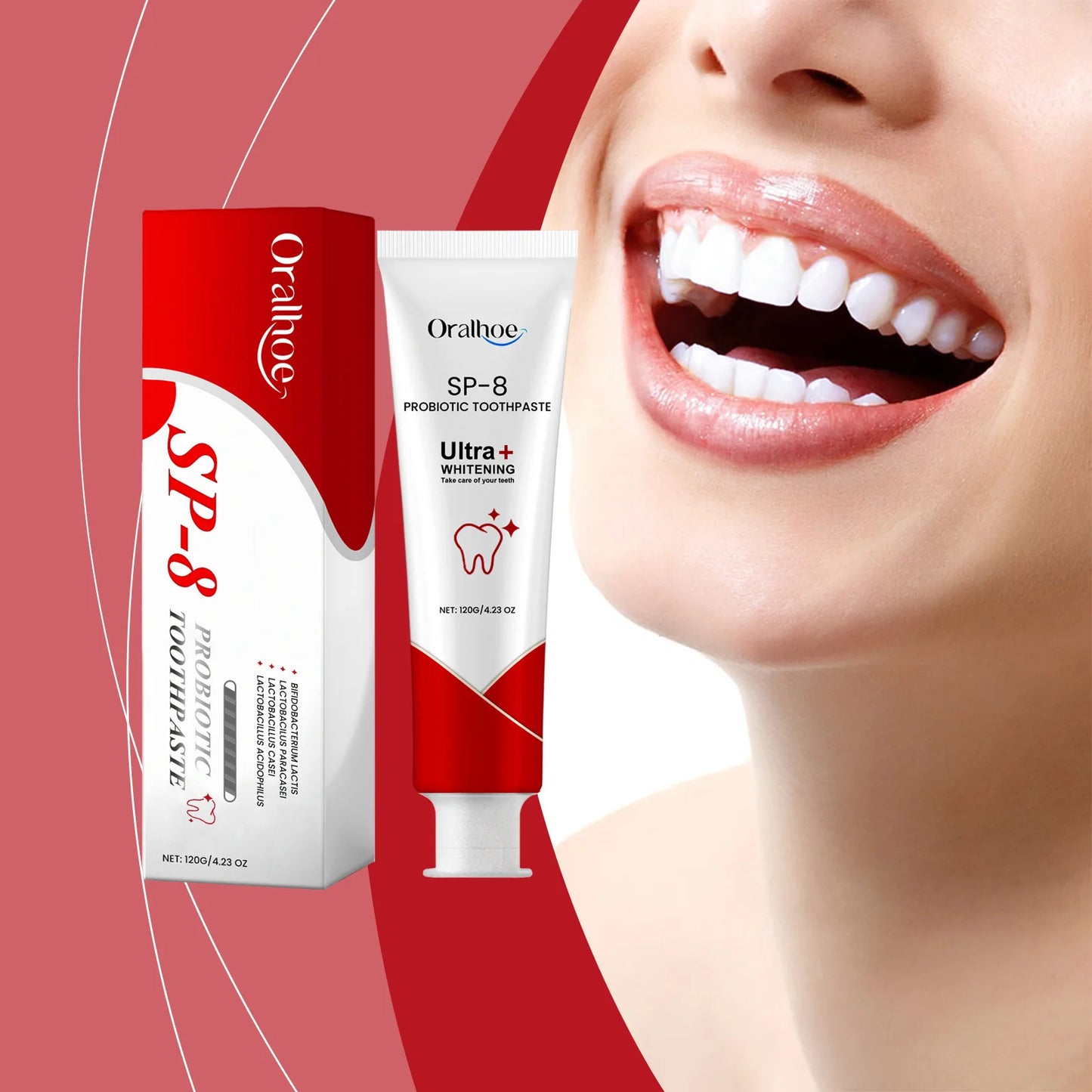 Probiotic Whitening Toothpaste SP-8/SP8 – Plaque Remover & Fresh Breath Formula (120g)