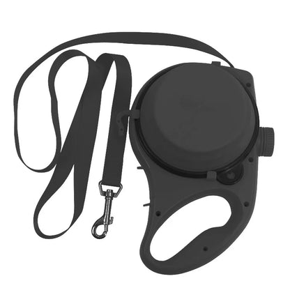 3-in-1 Smart Dog Leash – Water Bottle, Waste Bag Holder & Tangle-Free Control