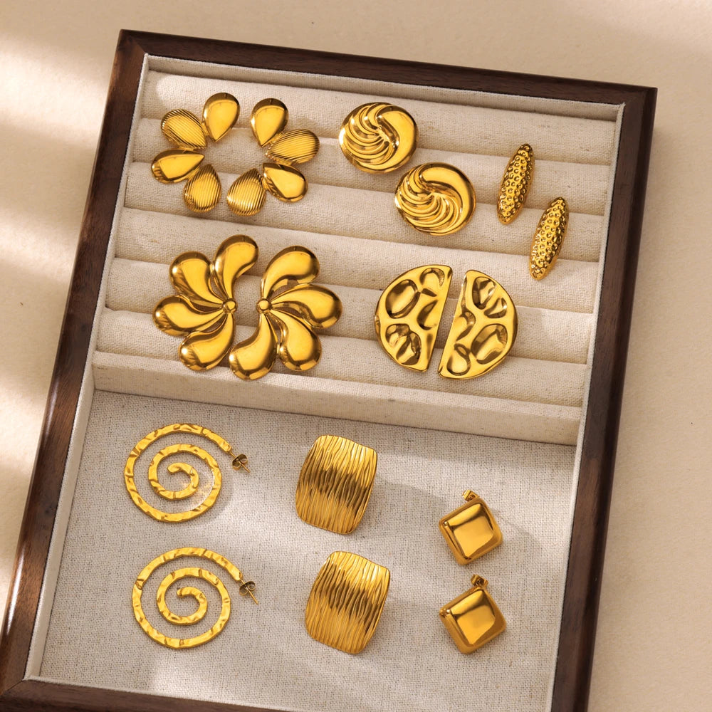 Geometric Gold Earrings Collection: Artistic Statement Jewelry for Any Occasion