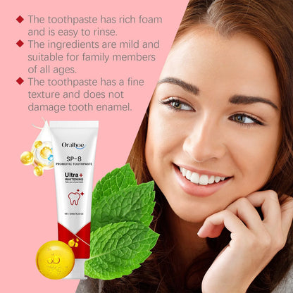 Probiotic Whitening Toothpaste SP-8/SP8 – Plaque Remover & Fresh Breath Formula (120g)