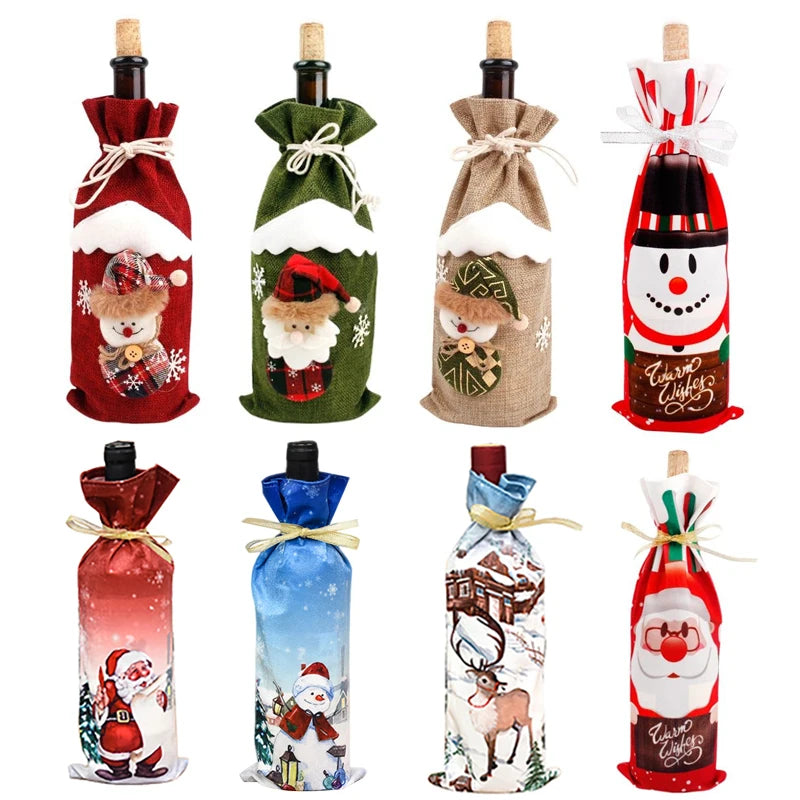 Festive Wine Bottle Covers – Christmas & Holiday Table Décor