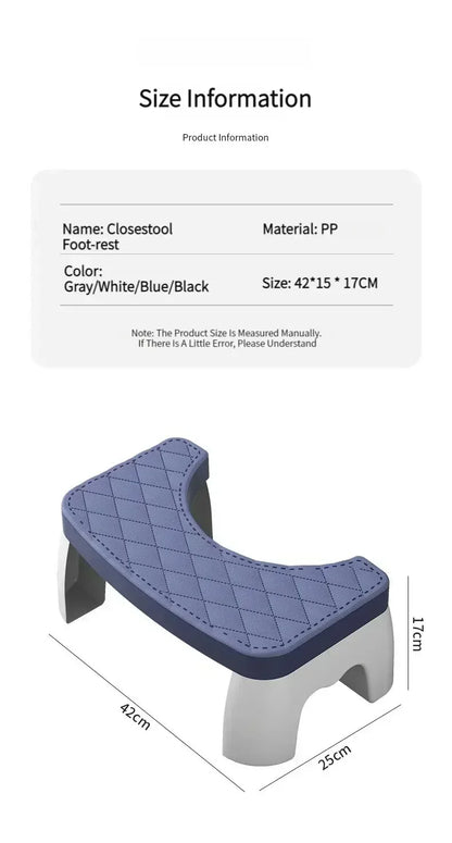Ergonomic EasySquat – Waterproof & Non-Slip Toilet Foot Stool