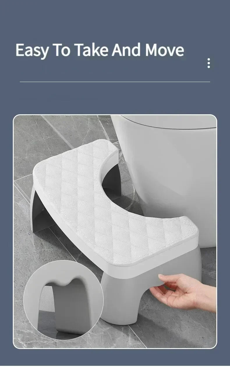 Ergonomic EasySquat – Waterproof & Non-Slip Toilet Foot Stool