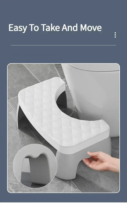 Ergonomic EasySquat – Waterproof & Non-Slip Toilet Foot Stool