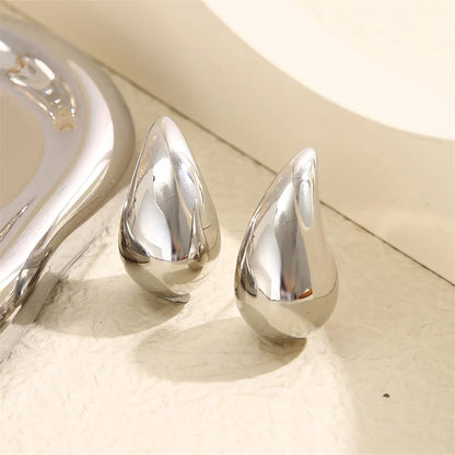 Waterdrop Earrings & Necklace Set: Minimalist Elegance in Gold or Silver