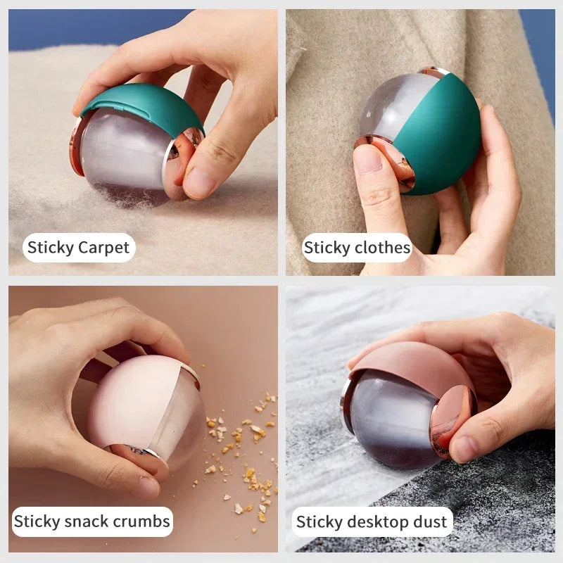 Plush roller hair removal ball, reusable adhesive hair removal device, washable adhesive ball cleaning brush for clothing