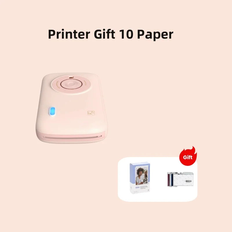 Portable Photo Printer Bluetooth, Pink - Compact, Wireless & Fast