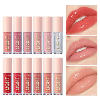 Discover the ultimate lip care with our lightweight moisturizing lip gloss. Non-sticky, waterproof, and long-lasting, it hydrates and enhances your lips with a luminous shine in 12 stunning shades.