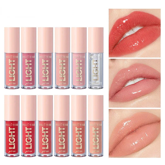 Discover the ultimate lip care with our lightweight moisturizing lip gloss. Non-sticky, waterproof, and long-lasting, it hydrates and enhances your lips with a luminous shine in 12 stunning shades.