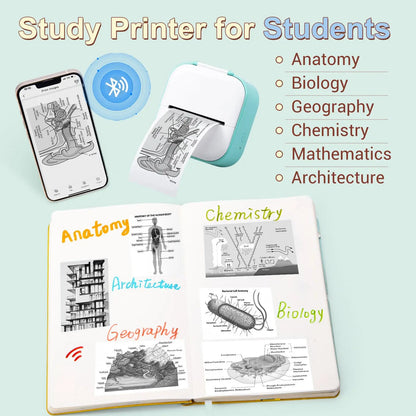 Wall-Y Inkless Bluetooth Pocket Printer – Mini Sticker & Notes Printer