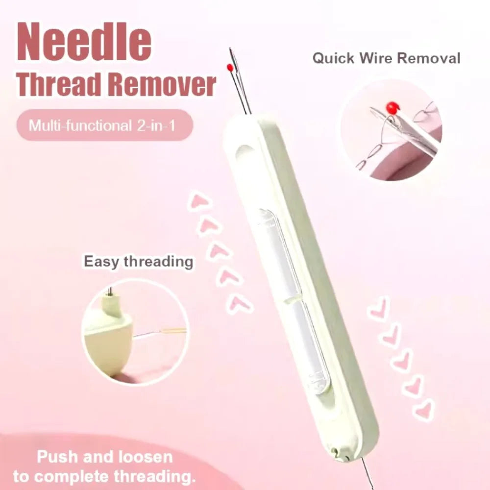 2in1 Threading Needle Threader Multifunctional Picking Thread Remover Hand Household Needlework Sewing Special Tools