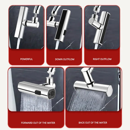 Universal Swivel Faucet Extension – 3-Mode Splash-Proof Nozzle