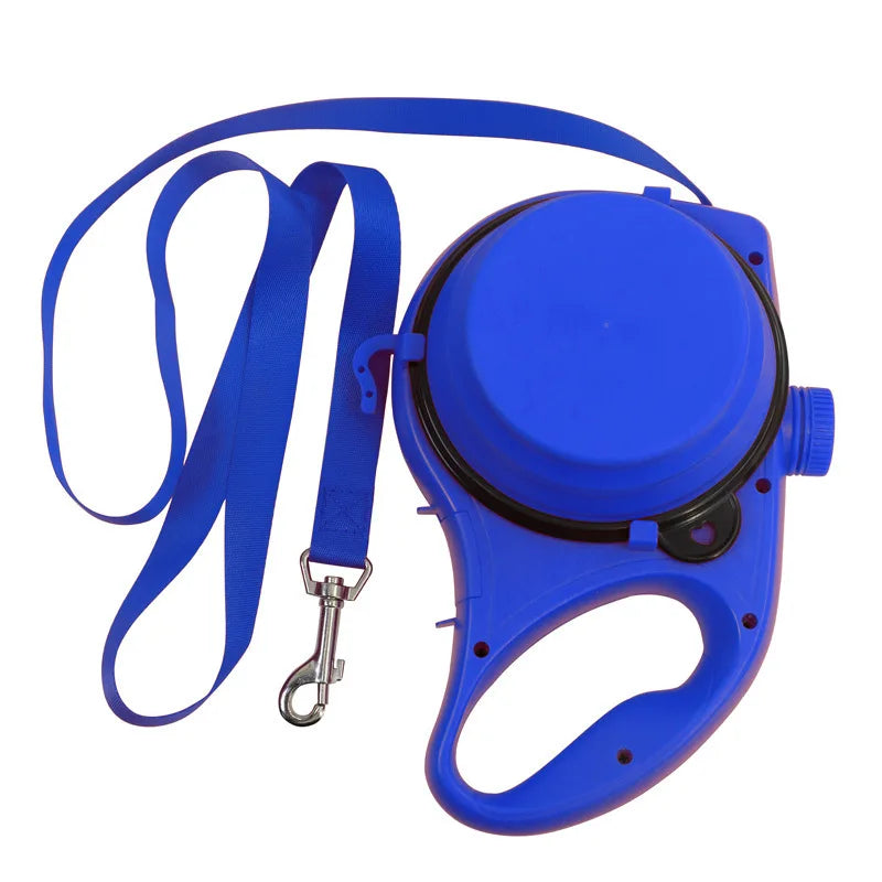 3-in-1 Smart Dog Leash – Water Bottle, Waste Bag Holder & Tangle-Free Control