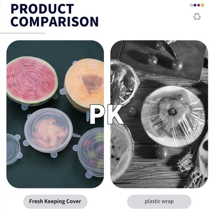 Reusable Silicone Stretch Lids – Universal Food Covers for Bowls & More