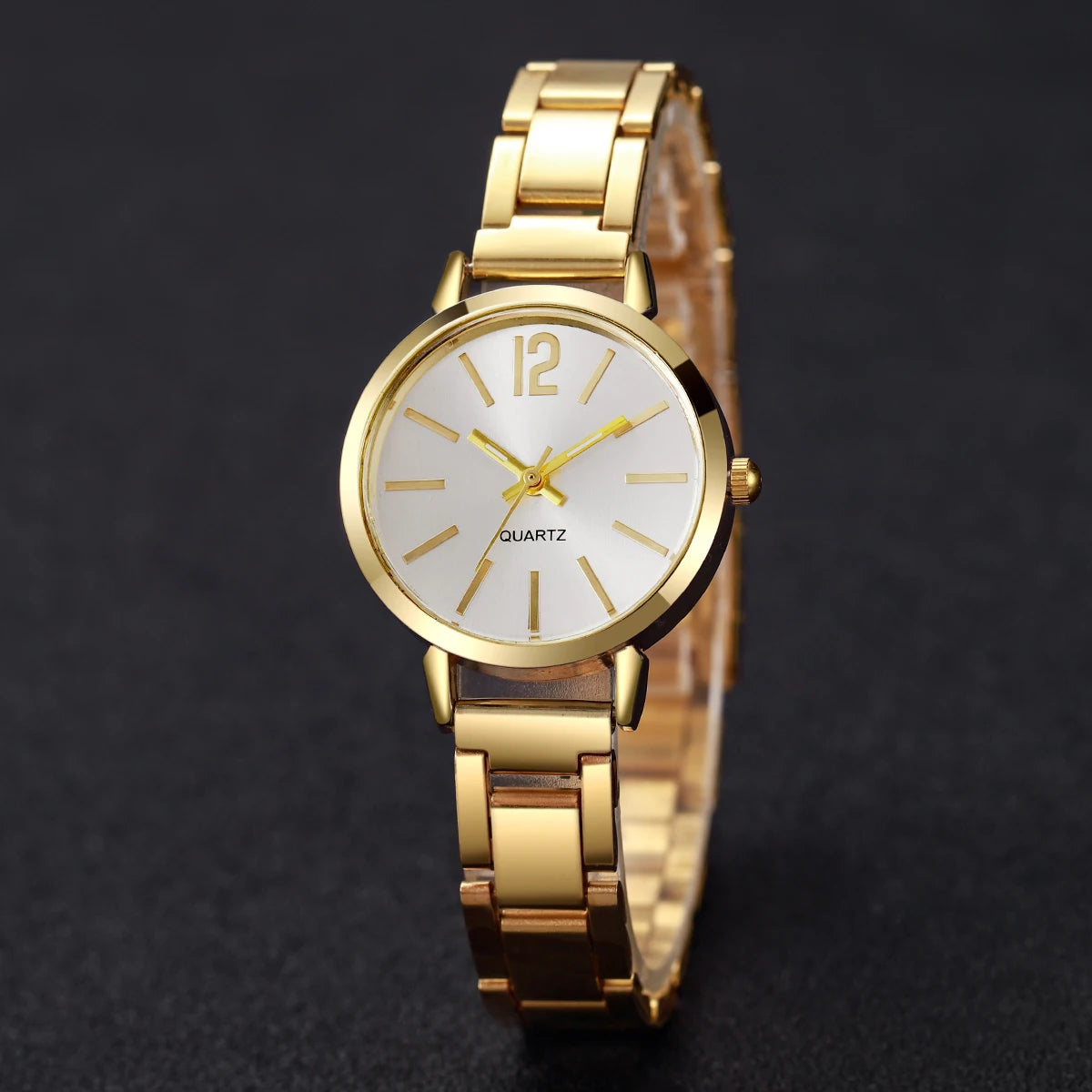 Timeless Gold Jewelry & Watch Set – 6-Piece Elegance for Her