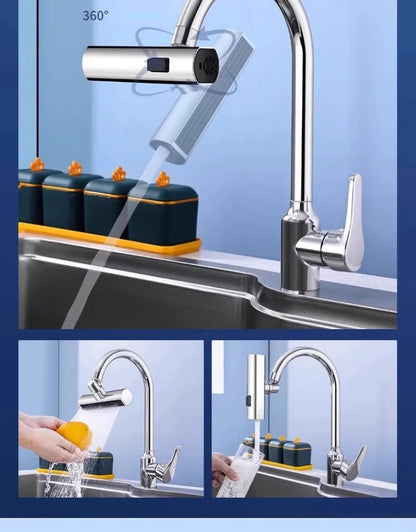 Universal Swivel Faucet Extension – 3-Mode Splash-Proof Nozzle