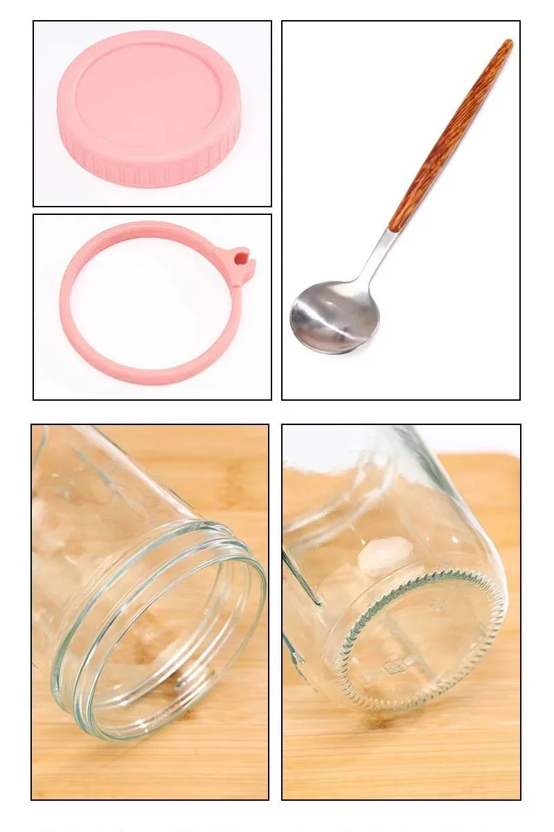 Portable Overnight Oat Jar – Leak-Proof Glass Cup for Breakfast, Yogurt & Meal Prep