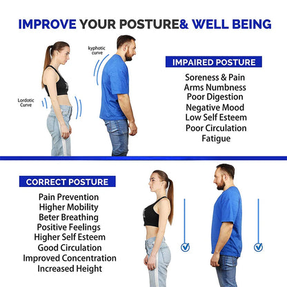 Adjustable Posture Corrector – Upper Back & Shoulder Support for Pain Relief & Spine Alignment