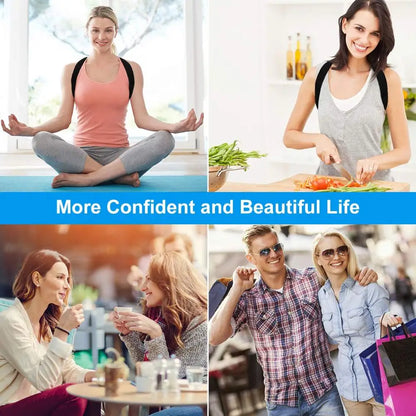Adjustable Posture Corrector – Upper Back & Shoulder Support for Pain Relief & Spine Alignment