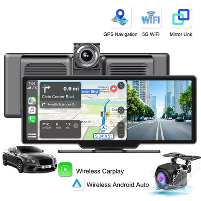 CarDisplay Pro Ultra™ - 10.26” 4K Smart Car Display w/ Dash Cam, GPS & Rearview Camera